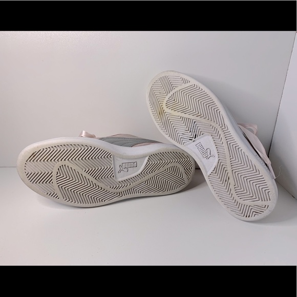 Pink Suede, Satin Lace Puma Shoes - Picture 2 of 7